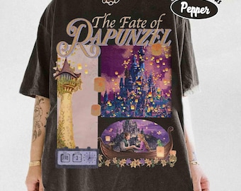 Disney Das Schicksal von Rapunzel Shirt, Rapunzel Prinzessin und Flynn Rider Version Laternen Tee, das Königreich Corona, ich bin die verlorene Prinzessin Tee