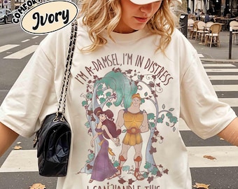Comfort Colors Disney Hercules Meg I'm In Distress I Can Handle This T-Shirt, Retro Zero to Hero Tee, WDW Disneyland Vacation Trip Shirt