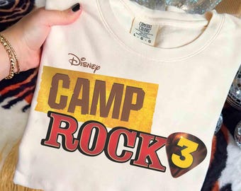 Disney Channel Camp Rock Logo Comfort Colors Shirt, Trendy Camp Rock 3 Tee, Disneyland Family Matching Tee, WDW Family Squad Shirt