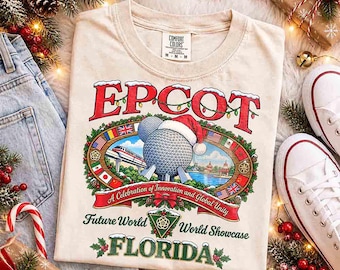 Disney EPCOT Florida Christmas Light Shirt, Epcot Showcase Family Matching Tee, Epcot World Tour 2026 Tee, WDW Disneyland Holiday Trip Gift