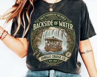 Disney Wonder Of The World-shirt achterkant van het water, bijpassende T-shirt Mickey and Friends Jungle Cruise, Disney Wild Life-expeditieshirt