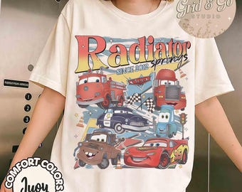 Retro Radiator Springs 2012 Comfort Colors Shirt, Disney Pixar Cars Movie Tee, Lightning McQueen Tee, Disney Pixar Fest, WDW Family Trip