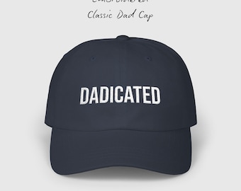 Embroidered 'Dadicated' dad cap trendy Fathers Day gift