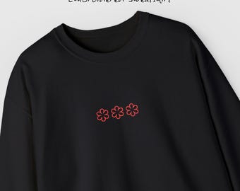 Embroidered Michelin stars Gildan cozy crewneck sweatshirt