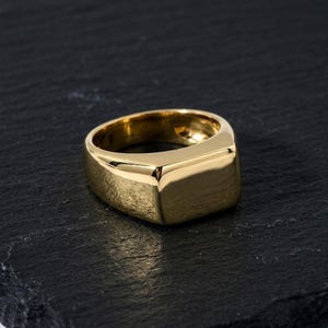 Statement Ring, Square Signet Ring, Gold Ring, Minimalist Ring, Bold Ring, Silver Ring, Gift for Her, Sterling Silver Ring, Rings for Women