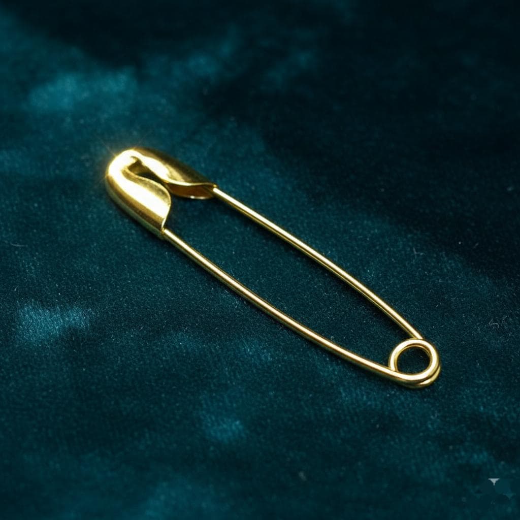 Solid 14K Yellow Gold 1.1" 28mm Safety Pin