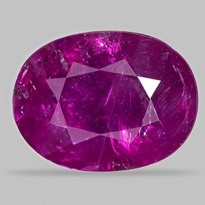 3.27 Ct Certified Unheated Burmese Ruby | Natural Purplish Red Oval Cut Ruby | Untreated Myanmar Loose Gemstone for Fine Jewelry & Rings