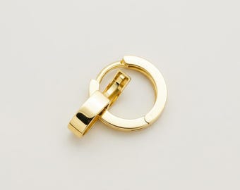 10 mm massief 10 kt geelgouden Huggie gladde oorringen