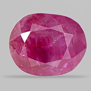 6.48ct GRS Certified Natural Burmese Ruby | Unheated Mogok Ruby | Oval Pinkish-Red Loose Gemstone | Rare Untreated Fine Jewelry Gem