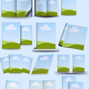 Canva Book Mockups Bundle, Kdp Book Cover Mockups, Rotating Book Video, Hard Cover and Paperback, Book Cover Templates, Digital Download image 2