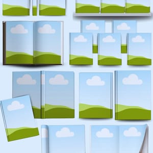 Canva Book Mockups Bundle, Kdp Book Cover Mockups, Rotating Book Video, Hard Cover and Paperback, Book Cover Templates, Digital Download image 4