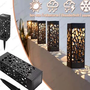 Outdoor Solar Garden Lights Waterproof Lawn Lamp Pathway Spotlight Landscape Underground Light Decor Street Garden Lighting
