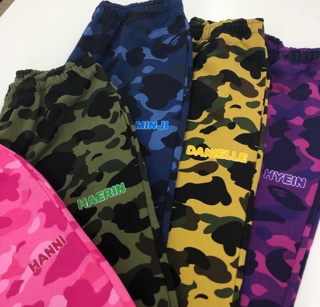New Jeans X Bape Sweat Suit Set [NON OFFICIAL] - Etsy