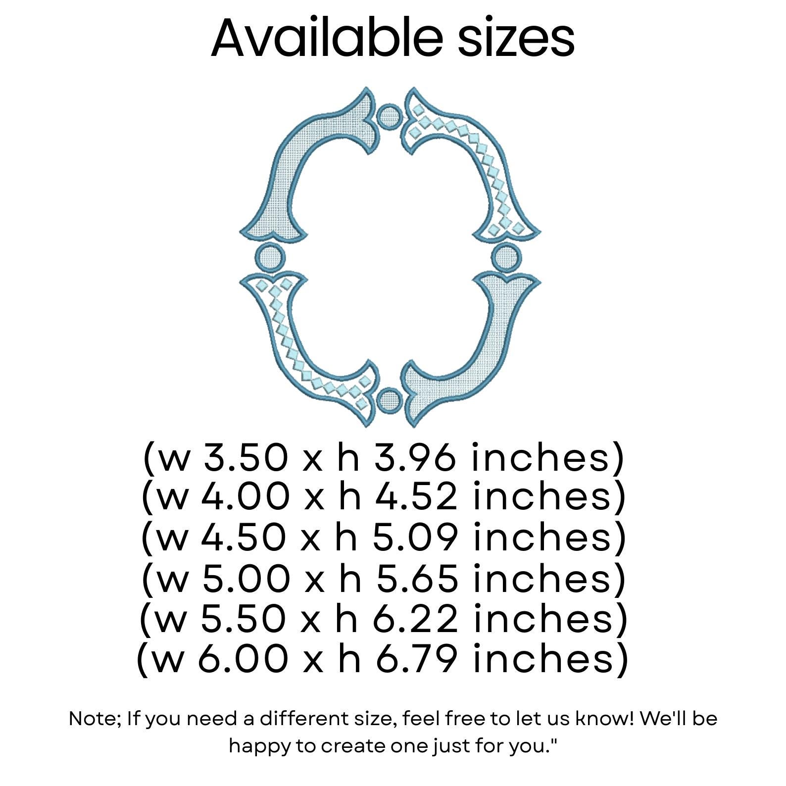 Angle Frame Fishtail Fishtail Satin Outline & Vine Monogram Frame, French Knot Fill Fishtail ...