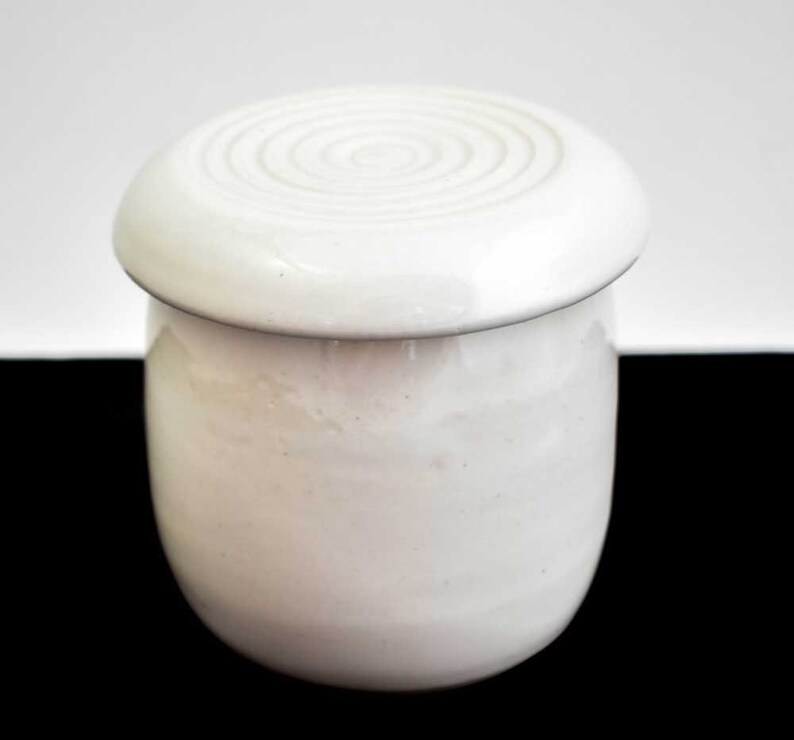 French Butter Keeper In White Etsy