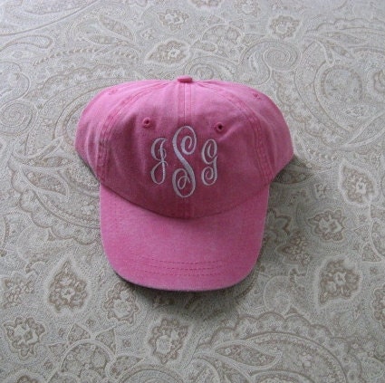 Toddler Girls Monogrammed Baseball Cap MC Center Monogram Girls Baseb…