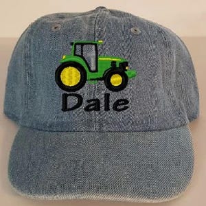 Toddler Kids Baseball Hat Farm Tractor Design Baseball Hat Custom Embroidered Kids Baseball Cap