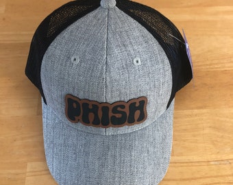 Adult Toddler Laser Engraved Phish Patch Trucker Hat Custom Phish Leatherette Patch Snap Back Hat Phish Fan Gift Phish Patch Hat