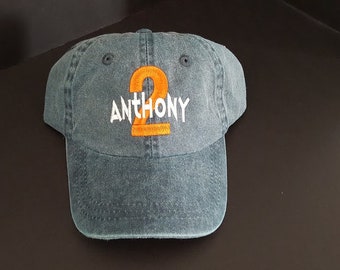Personalized Toddler Birthday Baseball Cap: Embroidered Name & Number