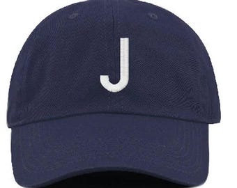 Custom Embroidered Initial Toddler Baseball Hat - Adjustable Kids Cap
