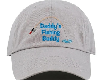 Toddler Fishing Buddy Baseball Cap: Custom Embroidered Kids Hat