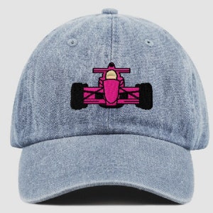 Personalized Toddler or Youth Race Car Baseball Hat Kids Race Car Theme Baseball Hat image 4