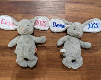 Personalized Floppy Ear Bunny Stuffed Bunny Kids Gift Personalized Stuffed Bunny Easter Gift