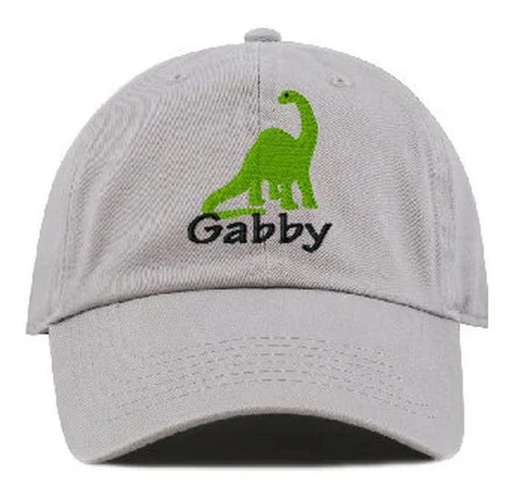 Personalized Dinosaur Baseball Hat Cap Toddler Dinosaur Hat