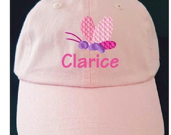 Personalized Toddler Kids Butterfly Design Baseball Hat Cap Custom Embroidered Butterfly Baseball Hat Custom Design Kids Baseball Cap