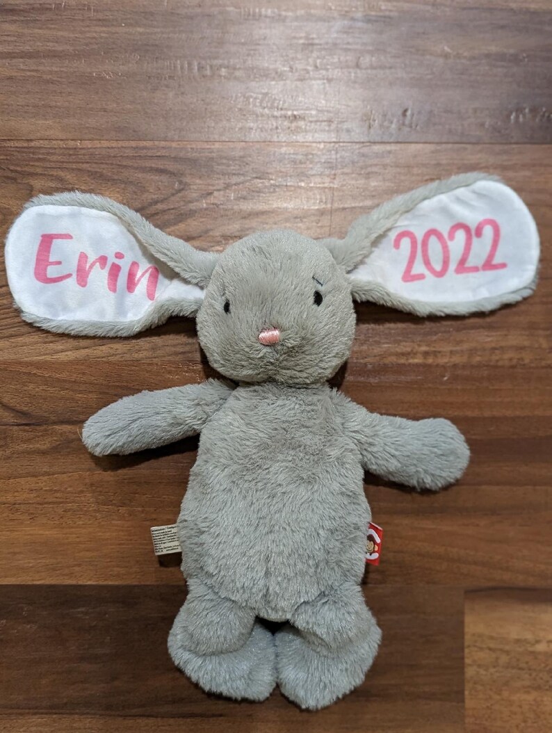 Personalized Floppy Ear Bunny Stuffed Bunny Kids Gift Personalized Stuffed Bunny Easter Gift image 6