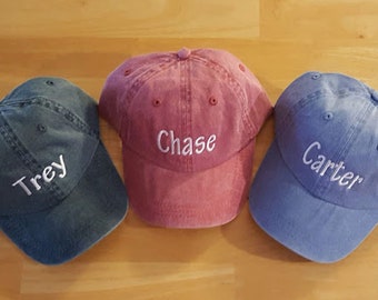 Personalized Toddler Youth Baseball Cap: Custom Embroidered Block Font Kids Hat