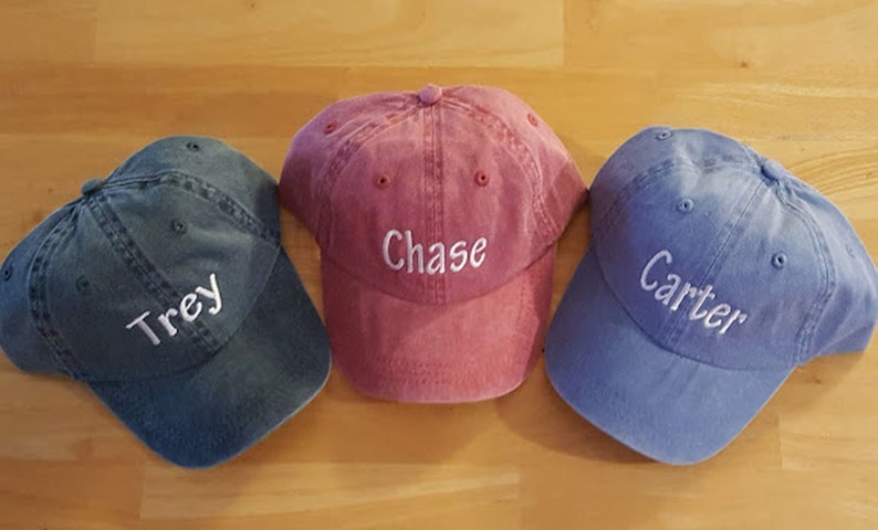 embroidered youth baseball hats