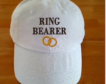 Toddler Youth Ring Bearer Baseball Cap Hat Custom Embroidered Ring Bearer Baseball Cap Toddler Ring Bearer Gift Youth Ring Bearer Gift