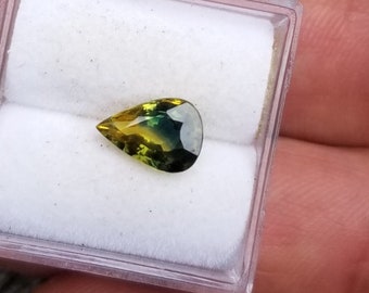 Parti Color Tear Drop Sapphire for Anniversary Special Jewelry, September Birthstone for Anniversary Gift for Her