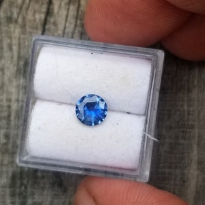 Ceylon Blue Sapphire for Engagement Ring, Natural Round Sapphire Anniversary Gift for Her, September Birthstone for Jewelry, Free Shipping