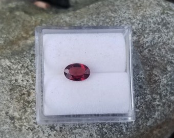 Cherry Red Ruby 6.8x3.9 mm Oval July Birthstone