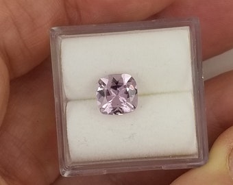 Pinkish Purple Spinel 6.8 MM Cushion Shape for Custom Jewelry