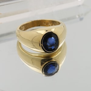 Blue Sapphire 14k Yellow Gold Ring Fine Jewellery for a Special Occasion September Gemstone