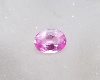 Neon Pink Sapphire Oval Shape for Bridal Ring, Eye Clean Natural Pink Sapphire for Anniversary Jewelry. Free Shipping to North America