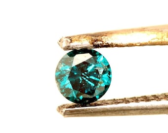 Blue Green Diamond 0.36ct April Birthstone