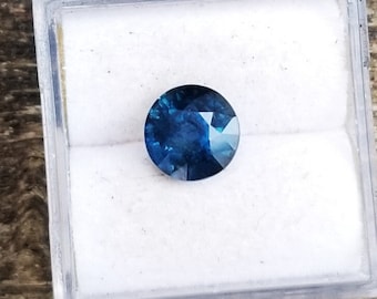 Royal Blue Sapphire 7 MM Round for Engagement Ring, Natural 2 Carats Round Blue Sapphire for Custom Jewelry, Free Shipping to North America