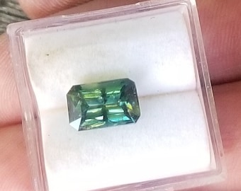 Radiant Cut Blue Green Sapphire for Engagement Ring Gift for Anniversary Gift for Her One of a Kind Gemstone Gift