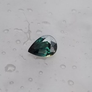 Ceylon Blue Green Forest Sapphire for Anniversary Wedding Jewelry Gift, Tear Drop Shape September Birthstone for Engagement Ring
