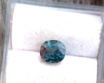 Australian Teal Blue Green Sapphire Cushion Shape for Anniversary Ring, Unique Natural Color Sapphire for Jewelry, September Birthstone Gift