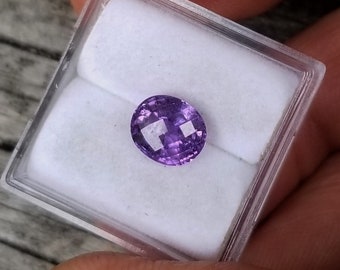 Checkerboard Cut Oval 1.88 Cts Purple Sapphire