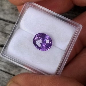 Checkerboard Cut Oval 1.88 Cts Purple Sapphire