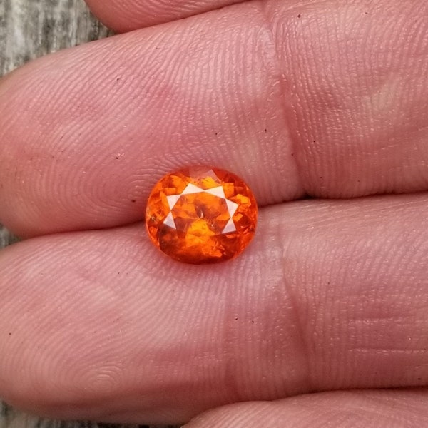 Orange Oval Garnet for Engagement Ring, January Birthstone for Anniversary Jewelry, Fine Color Spessartite Garnet for Pendant, Free Shipping