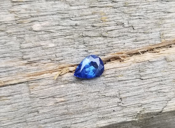 Blue Sapphire September Birthstone for Engagement Ring, Natural Tear Drop Sapphire for Anniversary Jewelry, Free Shipping