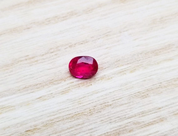 Ruby July Birthstone for Engagement Ring, Over 1 Carat Ruby for Wedding Anniversary Jewelry, Free Shipping to North America