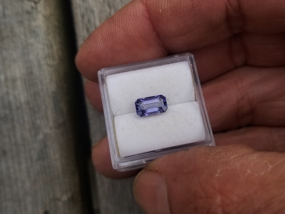 Unique Ceylon Purple Sapphire 1.38 Cts Emerald Cut
